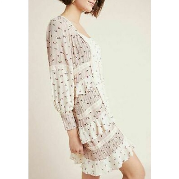 🦄 Anthropologie prairie dress in dusty rose - NWT out of stock online - Picture 15 of 15